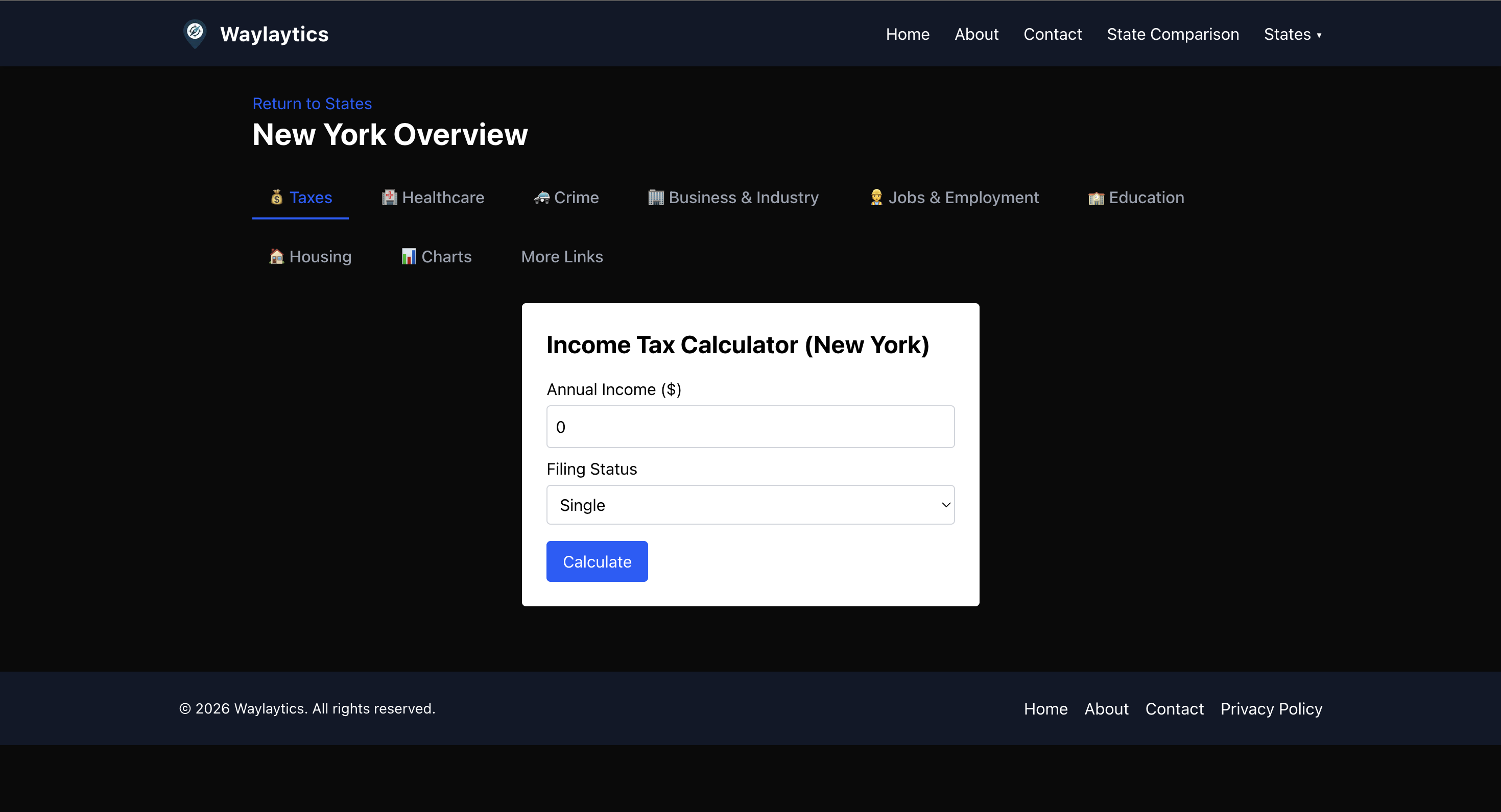Individual State Page